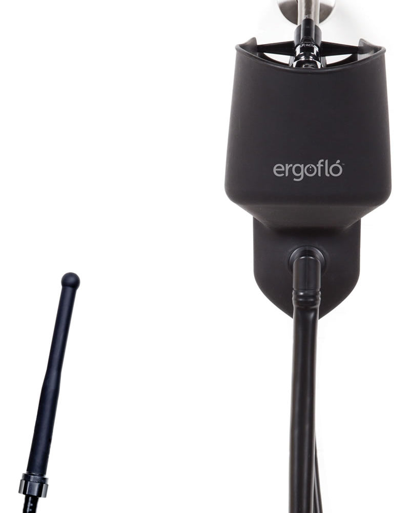 Kit de ducha anal de silicona para viajes y ducha Ergoflo Pro de ajuste perfecto, color negro