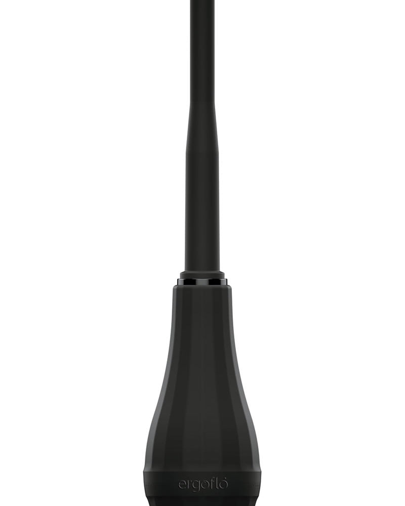 Ducha anal con punta flexible de silicona Ergoflo Director de ajuste perfecto, color negro, punta de 8 pulgadas