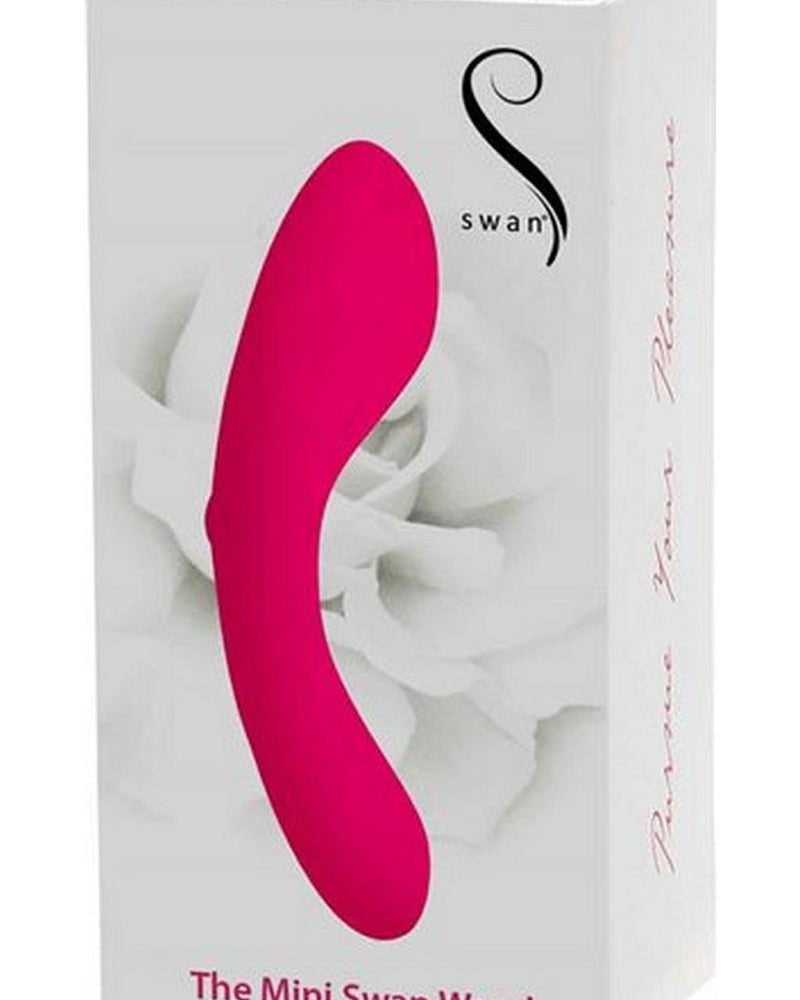 Mini Swan Wand Vibrador de silicona Impermeable Rosa