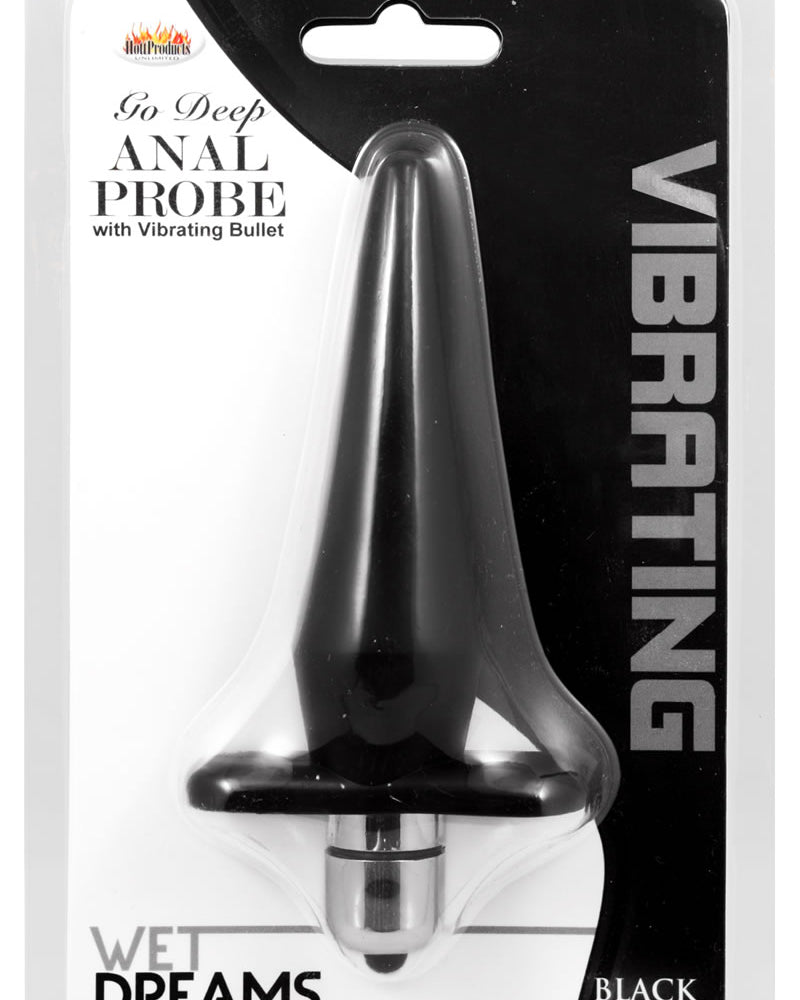 Sonda anal de silicona Wet Dreams Go Deep con bala negra