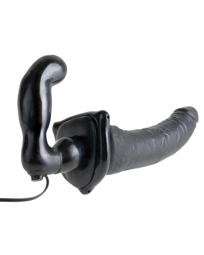 Festish Fantasy Series Deluxe Vibe Strap On Black 7.5 Inch