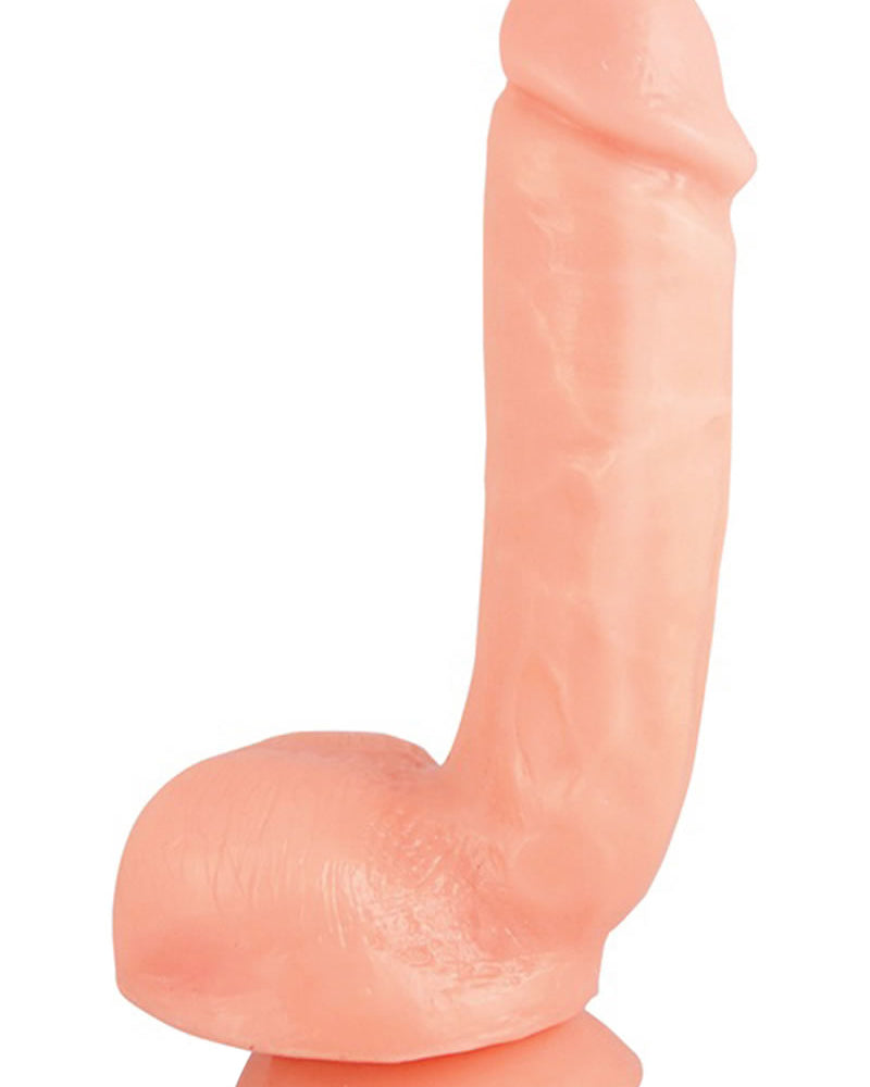 Consolador realista X5 Hard On de color beige de 8,75 pulgadas