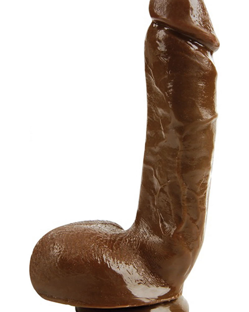 Consolador realista X5 Hard On de color marrón de 8,75 pulgadas