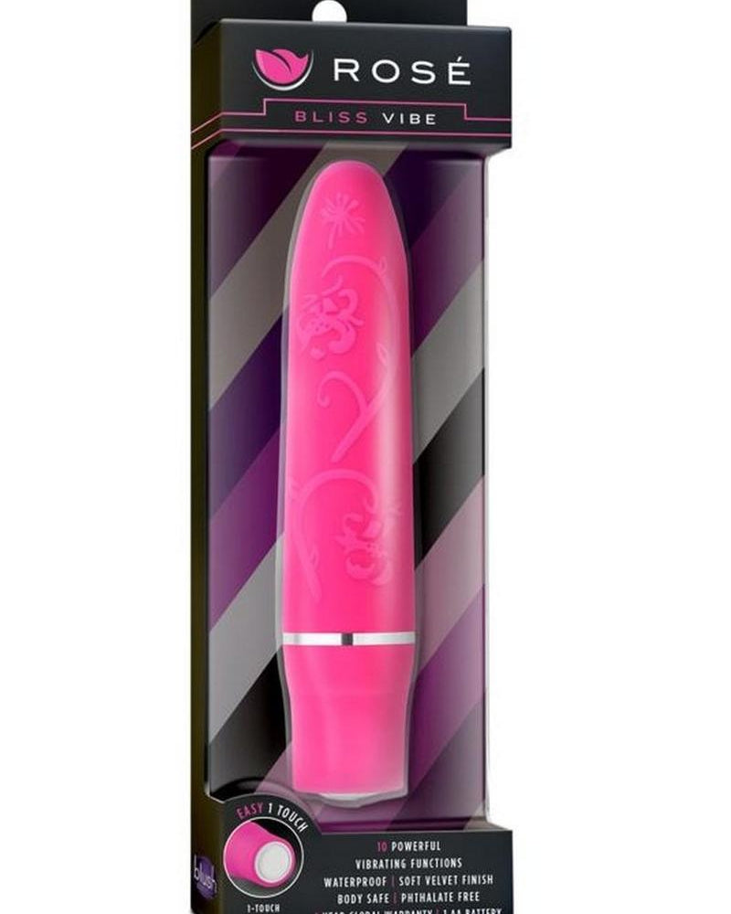 Mini vibrador Play With Me Bliss resistente al agua, color rosa, 4 pulgadas
