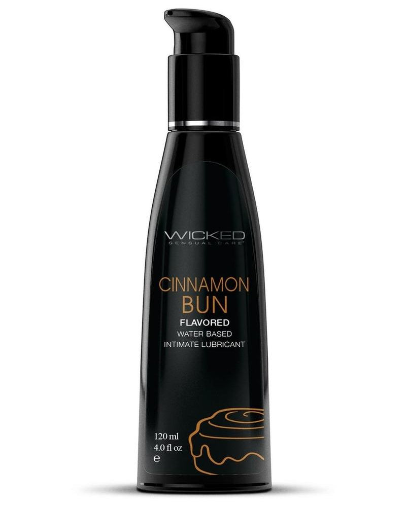 Wicked Aqua Water Based Flavored Lubricant Cinnamon Bun 4 Ounce