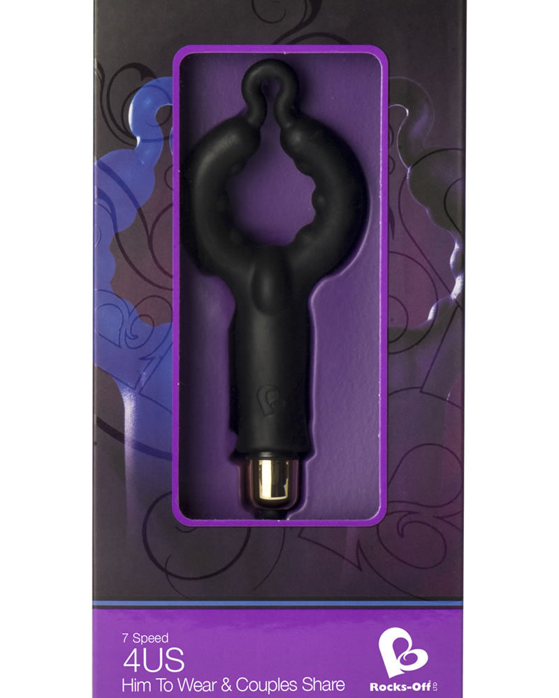 4US -7 Speed Silicone Cockring With Bullet Waterproof