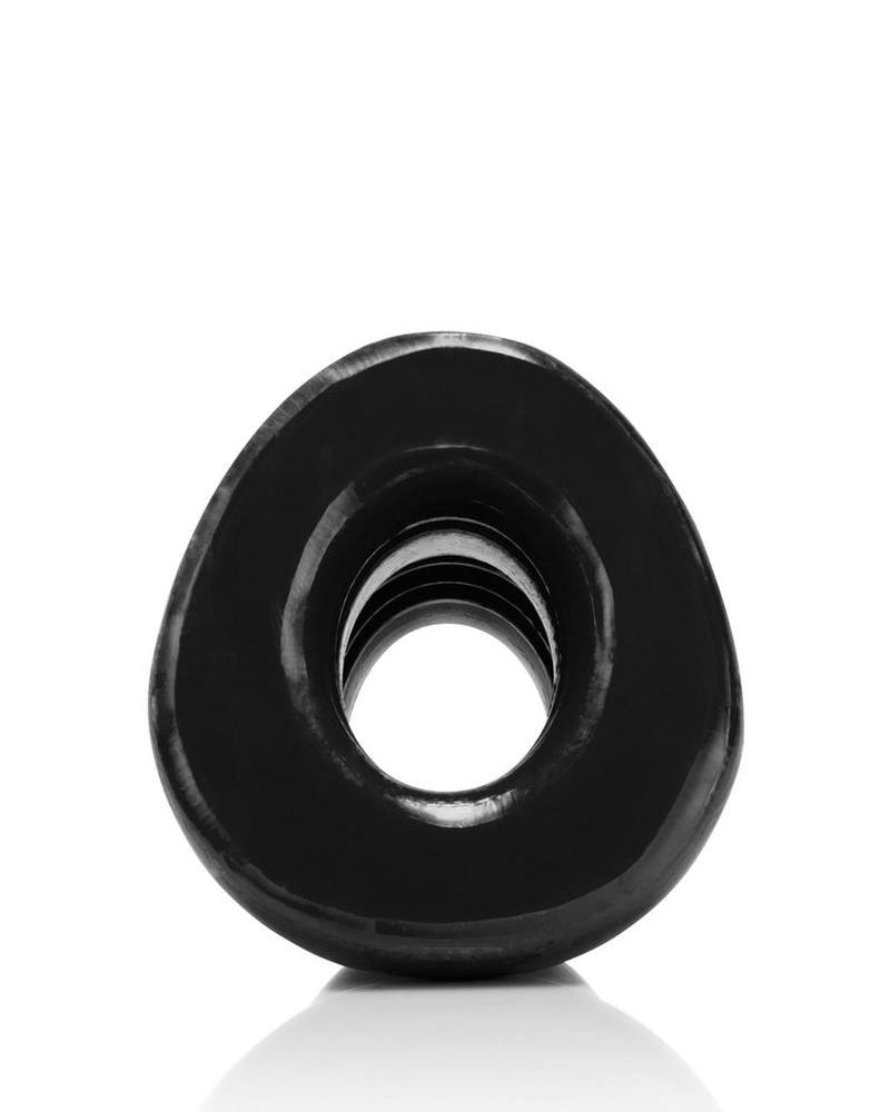 Pig Hole 1 Silicone Open Anal Plug Black Small