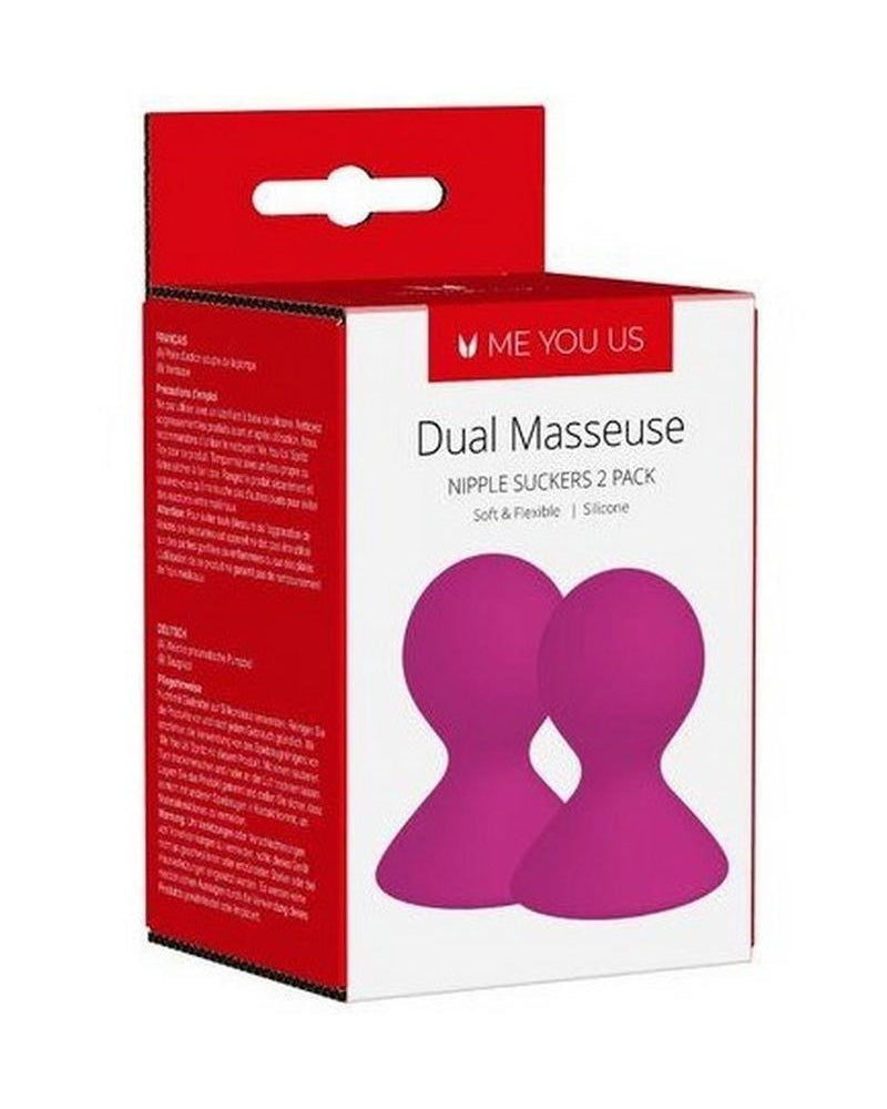 Succionadores de pezones de silicona Kinx Dual Masseuse morados