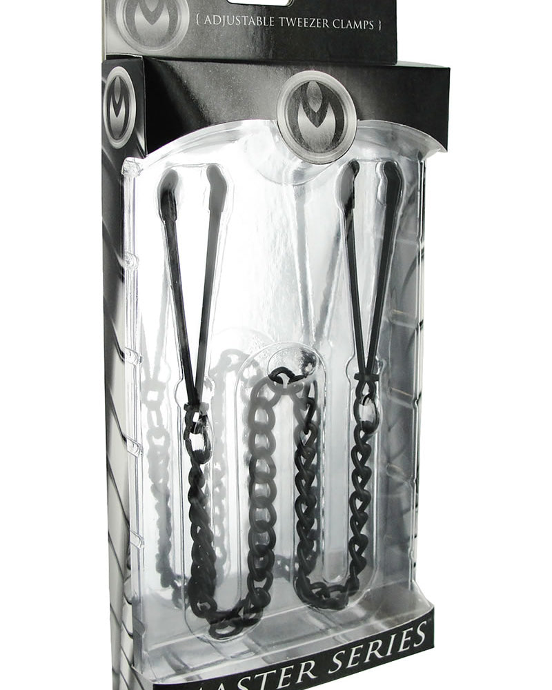 Pinzas para pezones Master Series Reign Noir, color negro