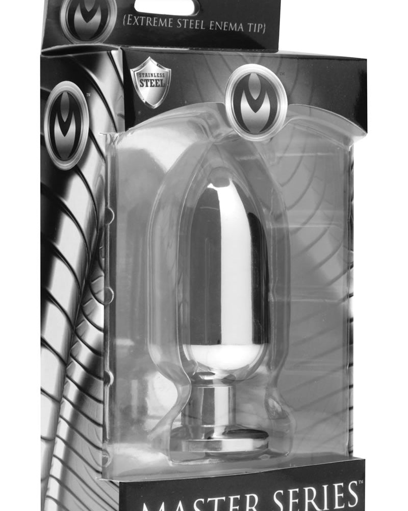 Punta de enema de acero inoxidable Master Series Magnus de 4 pulgadas