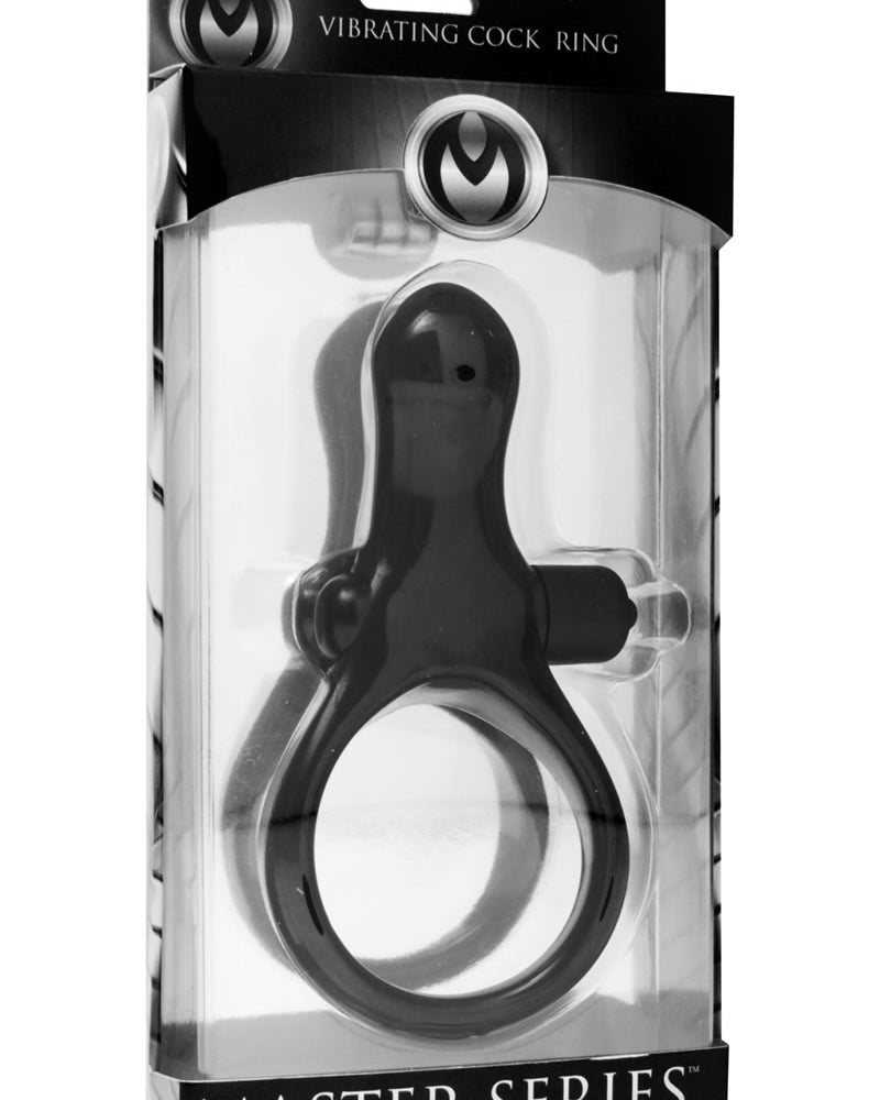 Master Series Cockring And Taint Stimulator Waterproof Black