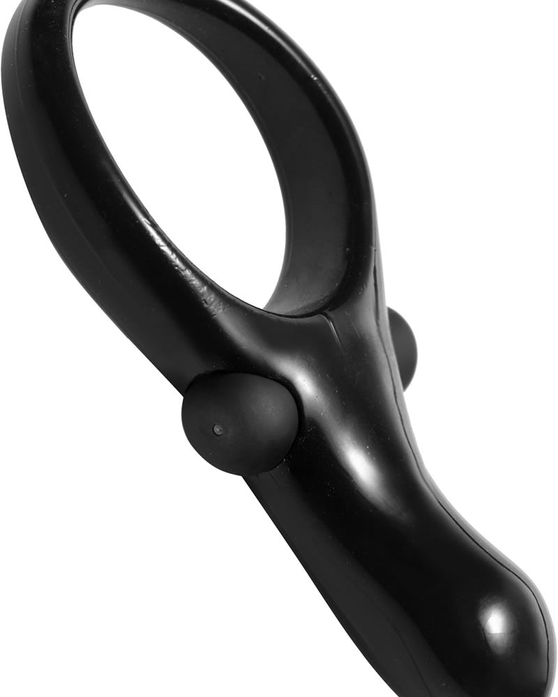 Master Series Cockring And Taint Stimulator Waterproof Black