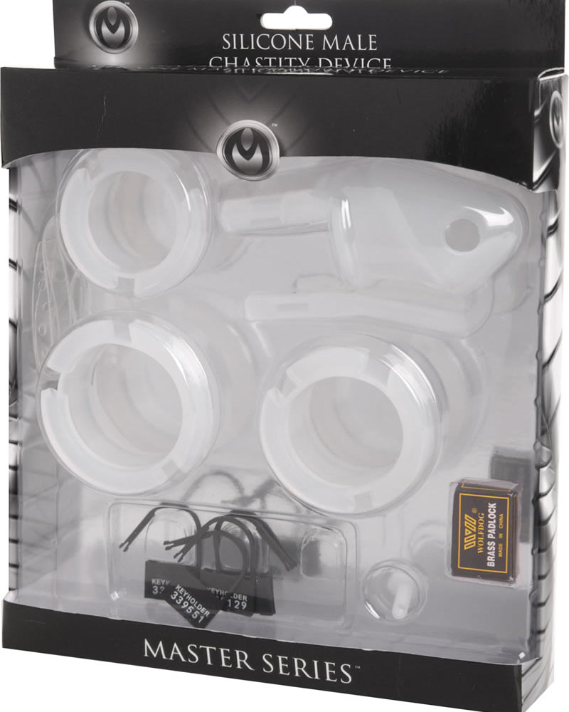 Master Series Sado Chamber Silicone Chastity Cage 4.35 Inch