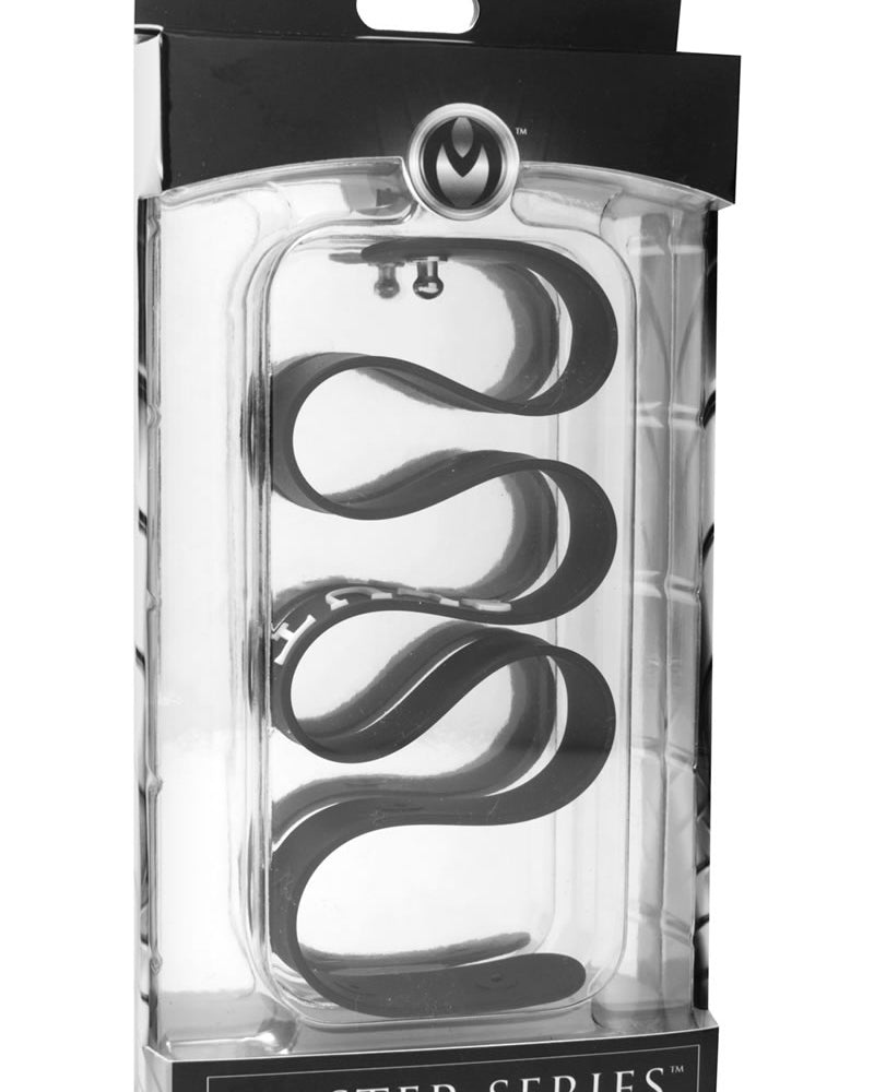 Collar de silicona Master Series Slut negro de 17,5 pulgadas