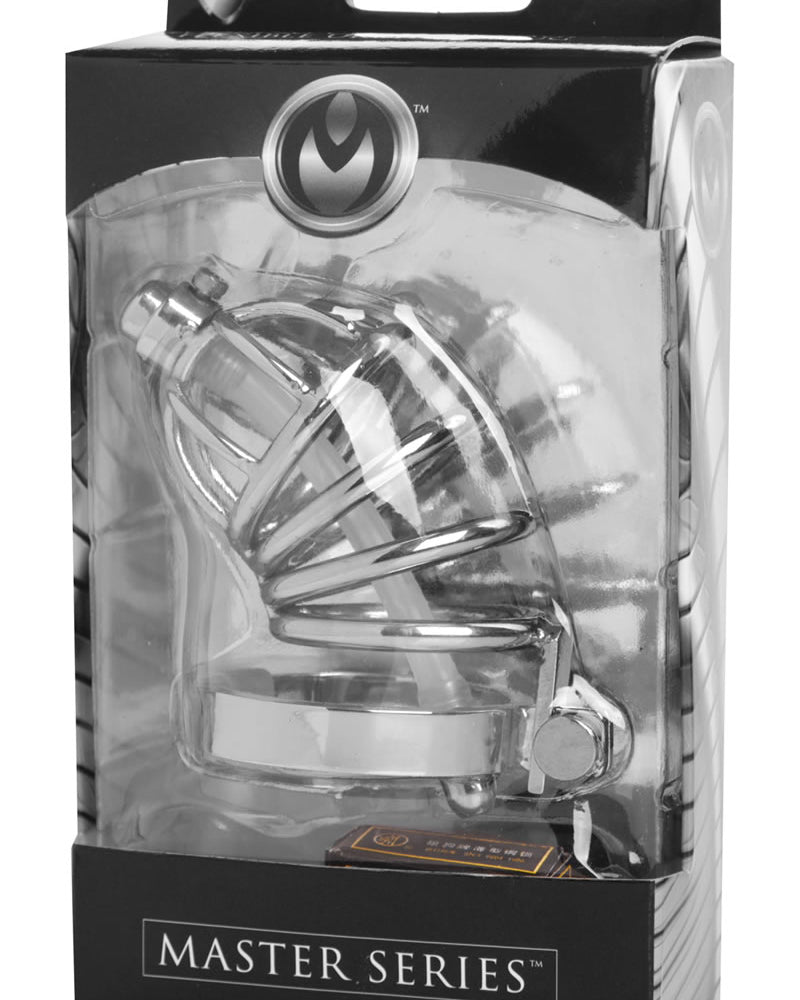 Steel Chastity Cage With Silicone Urethral