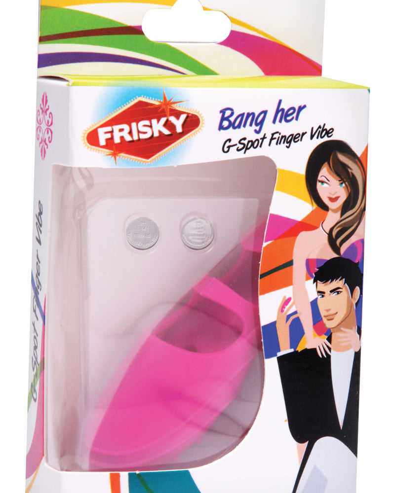 Frisky Bang Her Gspot Silicone Finger Vibe Waterproof Pink 3 Inch
