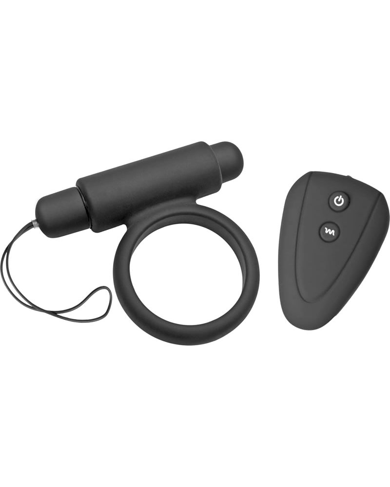 Master Series Incite Silicone Cock Ring Waterproof Black