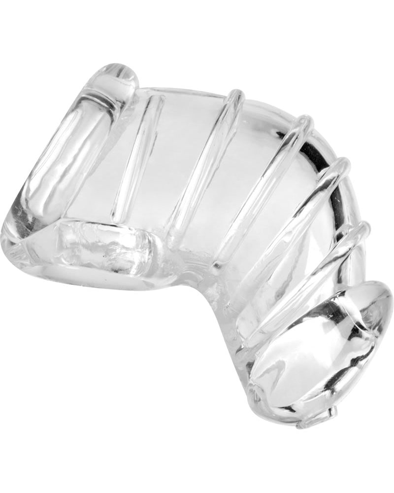 Master Series Detained Soft Chasity Cage Clear 4 Inch