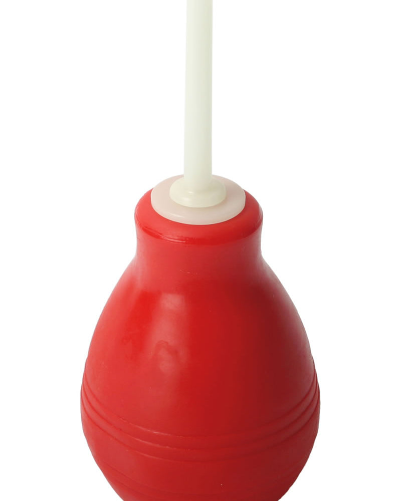 Pera para enema Clean Stream de 8 onzas, color rojo