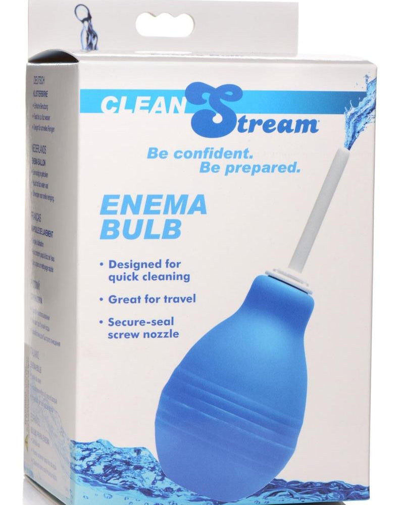 Pera para enema Clean Stream de 8 onzas de color azul
