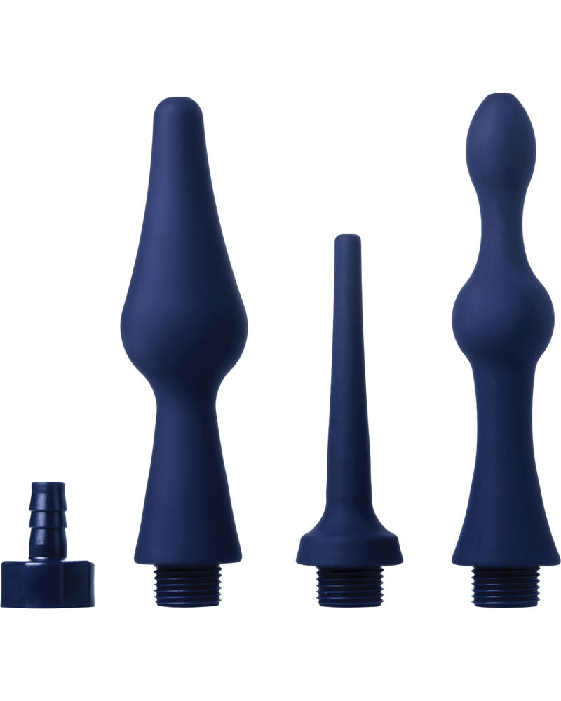 Juego de puntas de limpieza universales de silicona Clean Stream, 3 accesorios por juego, color azul