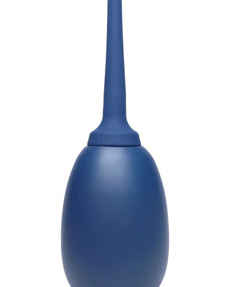 Pera de silicona para enema Clean Stream Flex Tip, color azul, 8 onzas