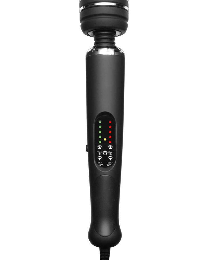 Varita vibradora eléctrica Zeus Arcana, color negro, enchufe europeo