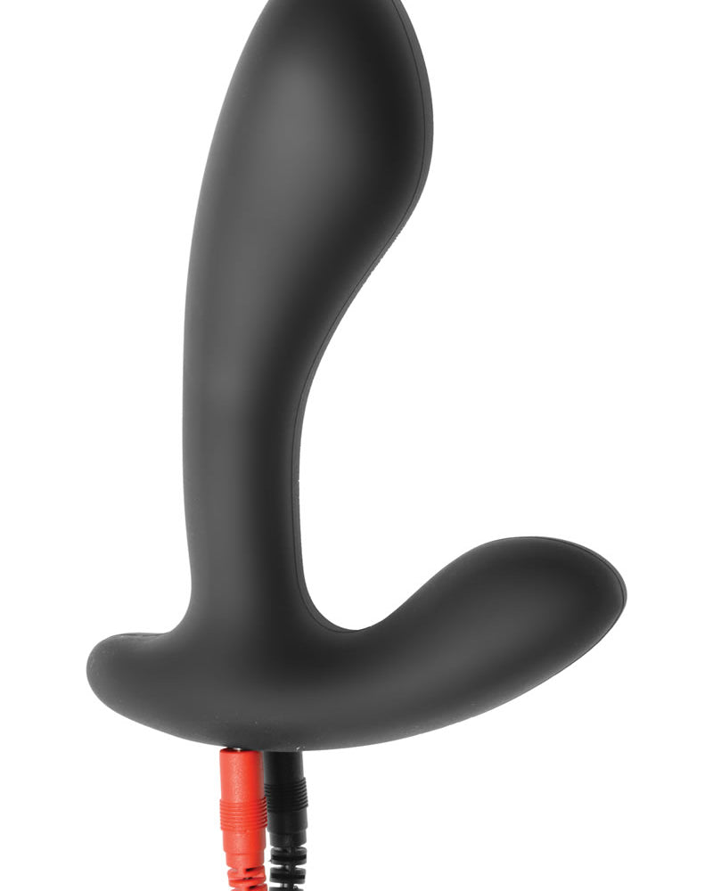 Electroestimulador de próstata de silicona bipolar Zeus Surge, color negro