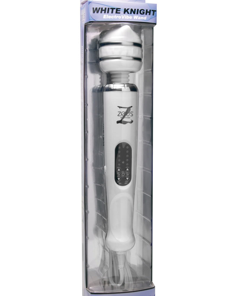 Varita eléctrica de caballero blanco Zeus de 12,75 pulgadas