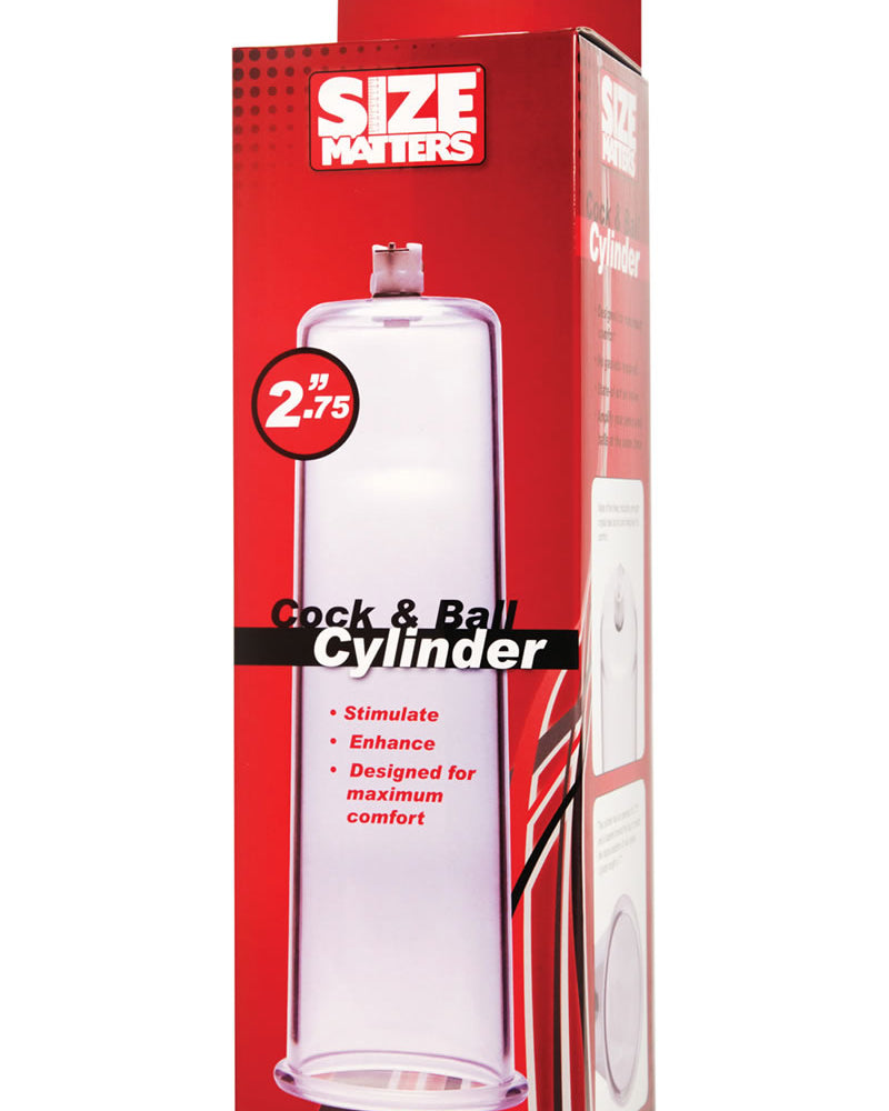 Size Matters Cock And Ball Cylinder Clear 2.75 Inch