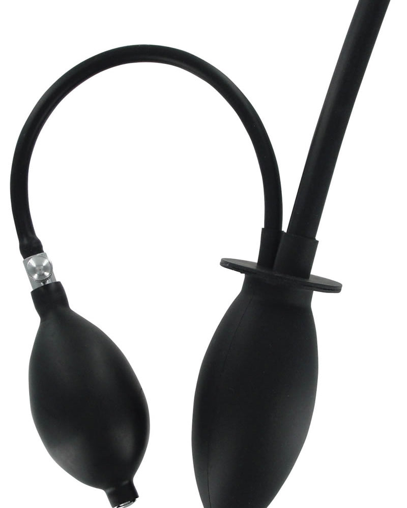 Tapón de silicona para enema inflable Clean Stream, color negro