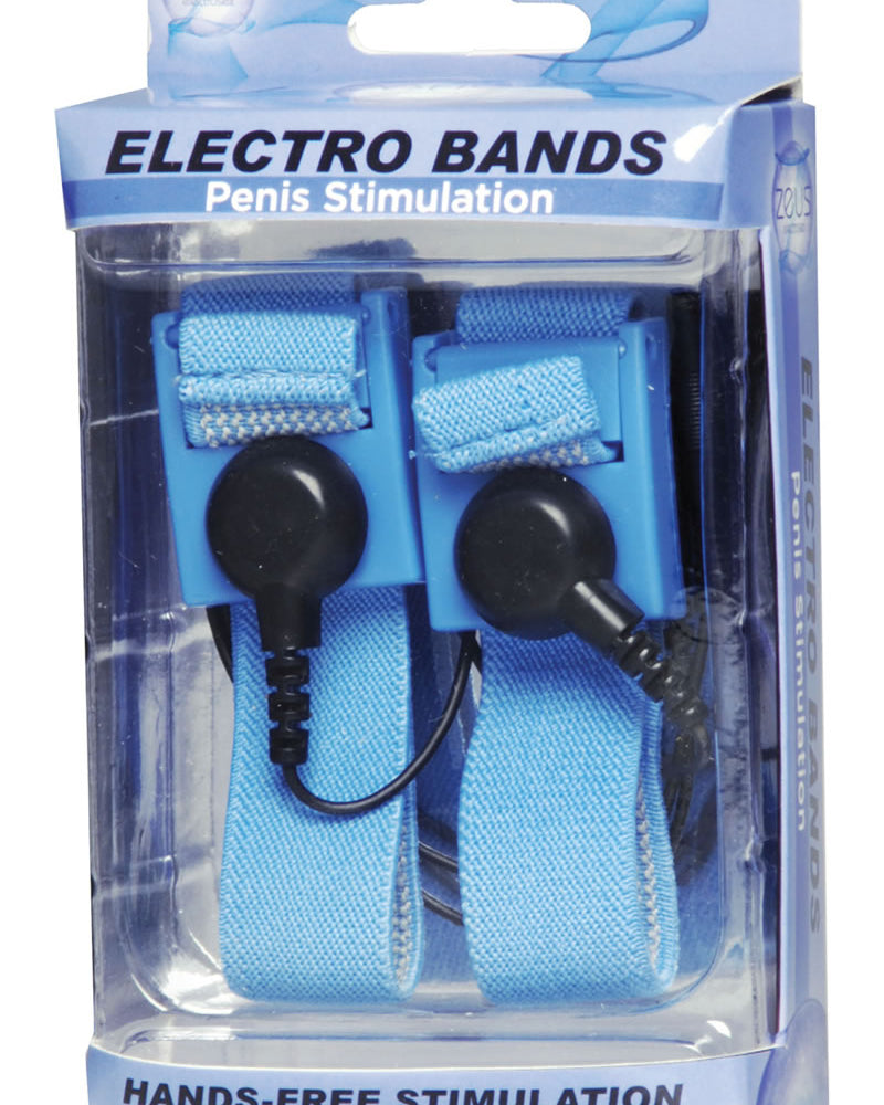 Bandas electroestimuladoras para el pene Zeus de color azul