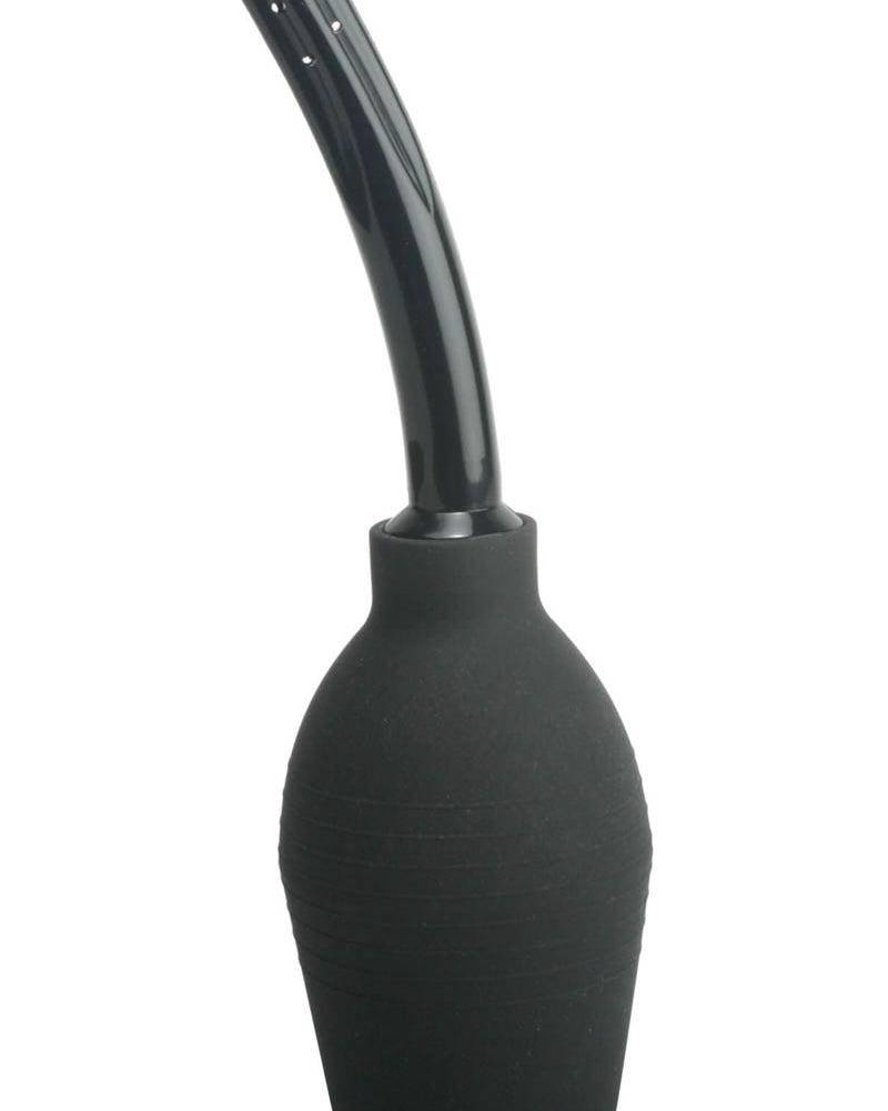 Pera para enema Clean Stream Deluxe, color negro, 300 mililitros