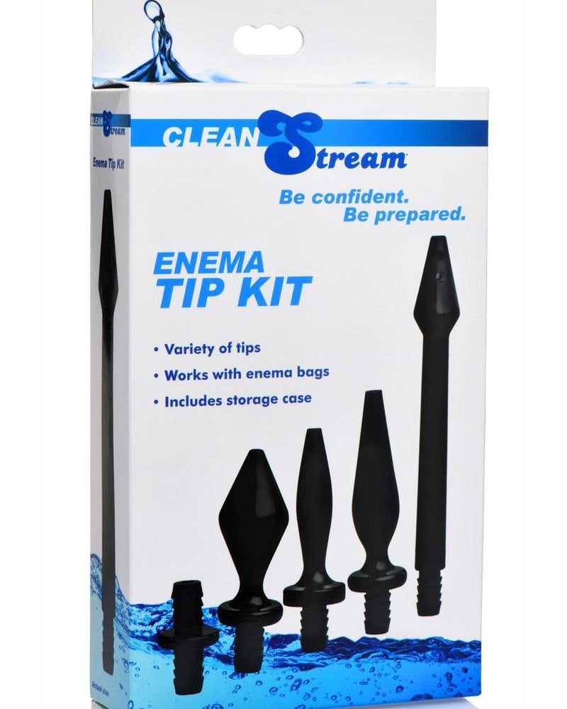 Juego de 5 puntas para enema Clean Stream, color negro