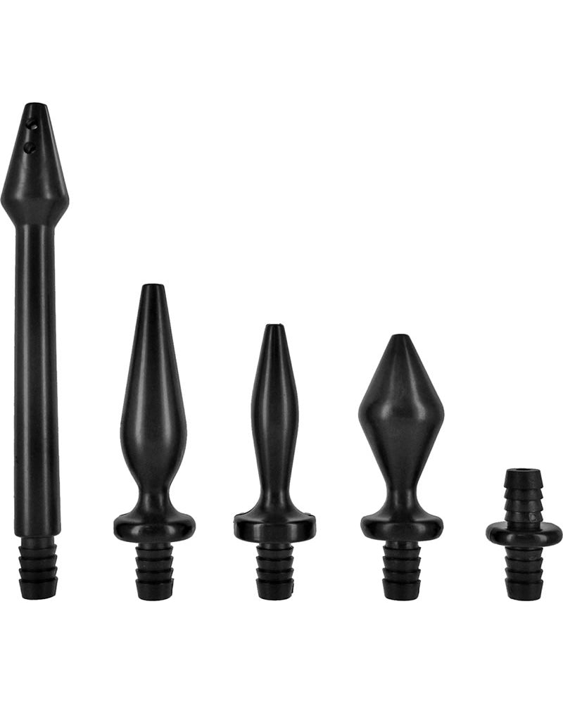 Juego de 5 puntas para enema Clean Stream, color negro