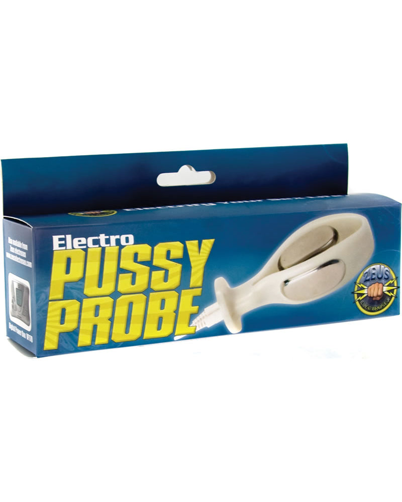 Sonda eléctrica Zeus para estimulación vaginal, color blanco