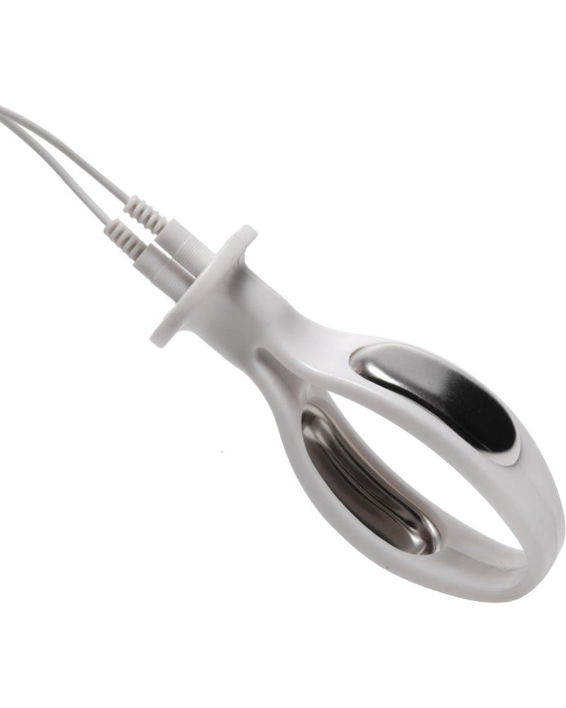 Sonda eléctrica Zeus para estimulación vaginal, color blanco