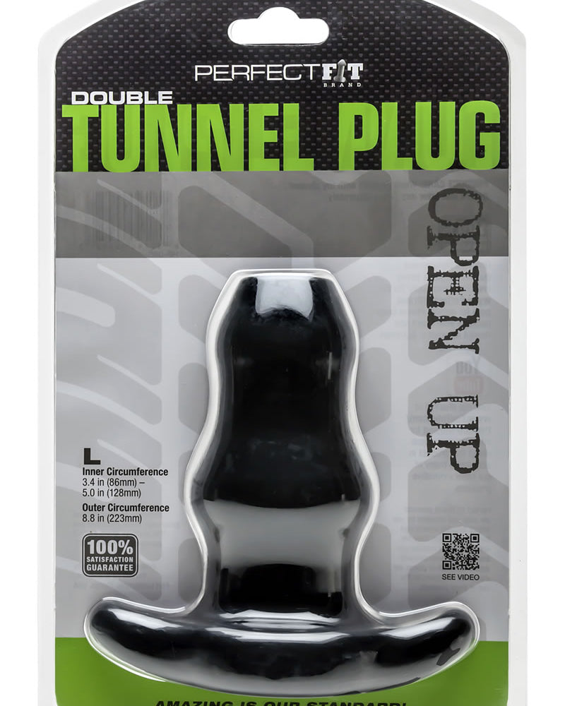 Perfect Fit Double Tunnel Plug Black Large
