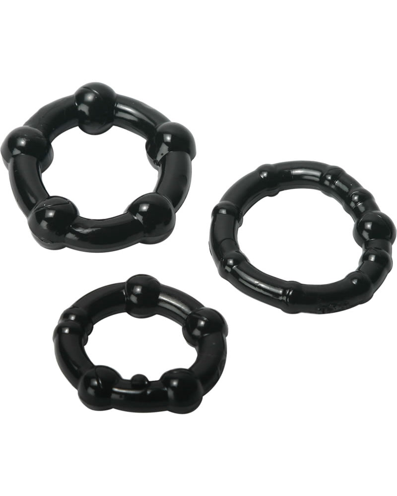 Trinity Vibes Performance Penis Rings Black