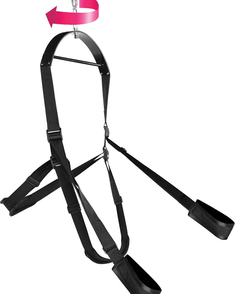 Columpio sexual giratorio Trinity 360 en paquete, color negro