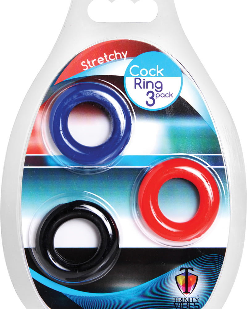 Trinity Vibes Stretchy Cock Ring 3 Pack