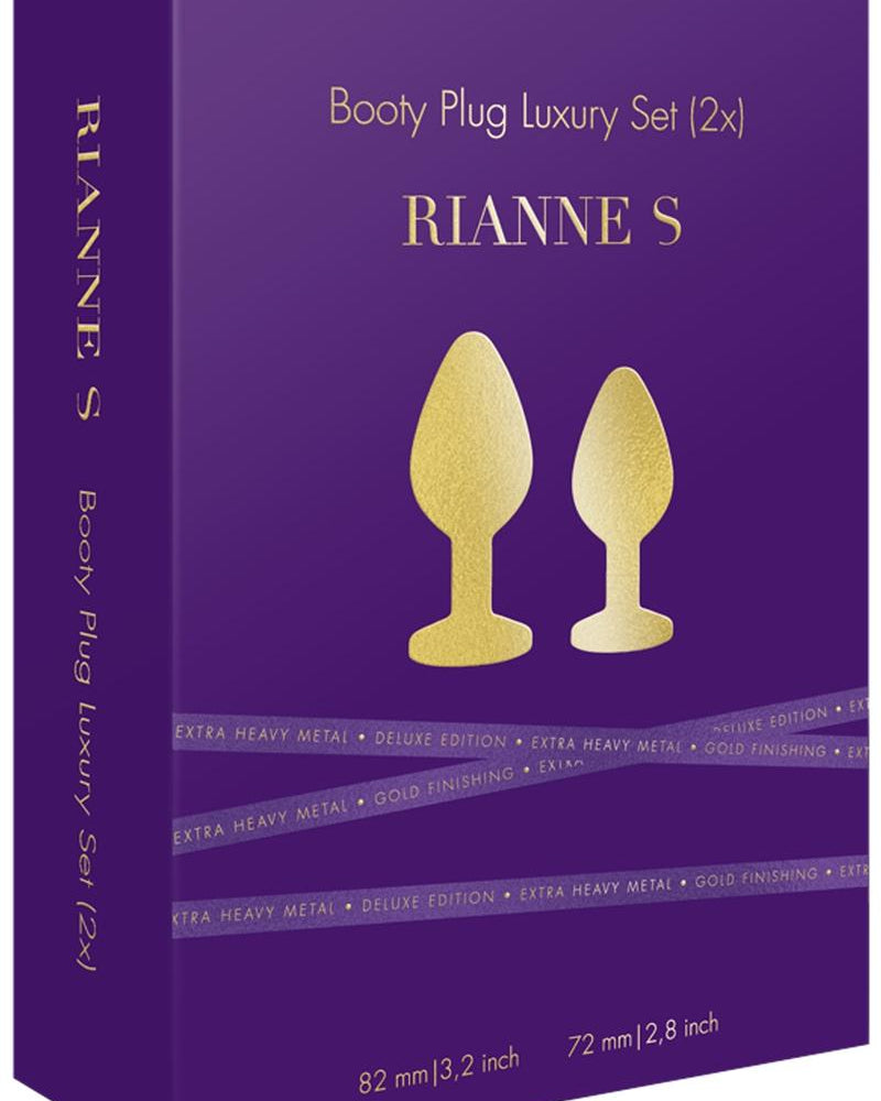 Rianne S Chrome Plated Steel Booty Plug Set 2 Sizes