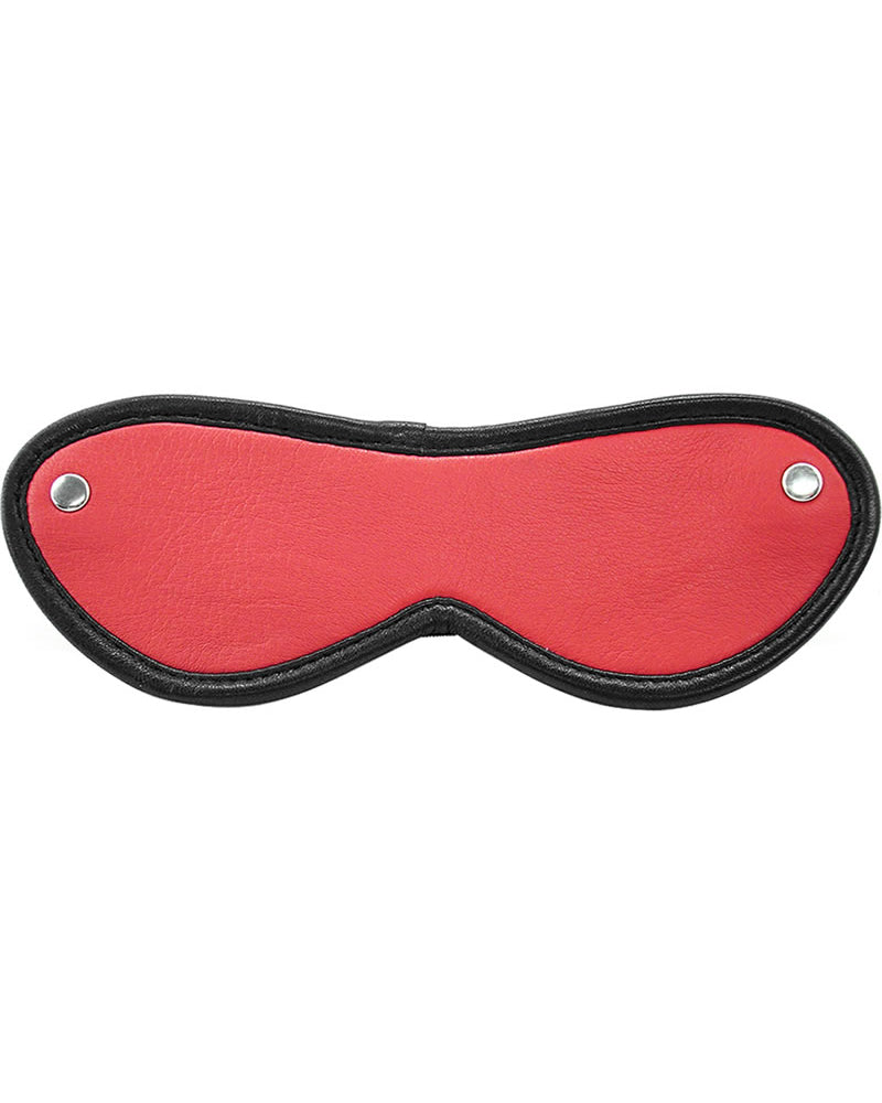 Máscara para los ojos con antifaz de cuero rojo Rouge