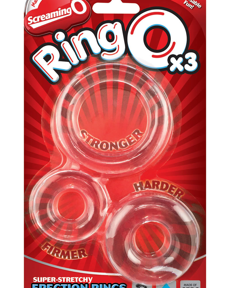 Ringo Cockrings 3 Sizes Per Pack Clear 6 Packs Per Counter Display