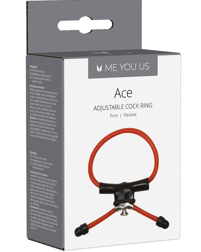 Anillo de pene ajustable Ace Linx - Rojo