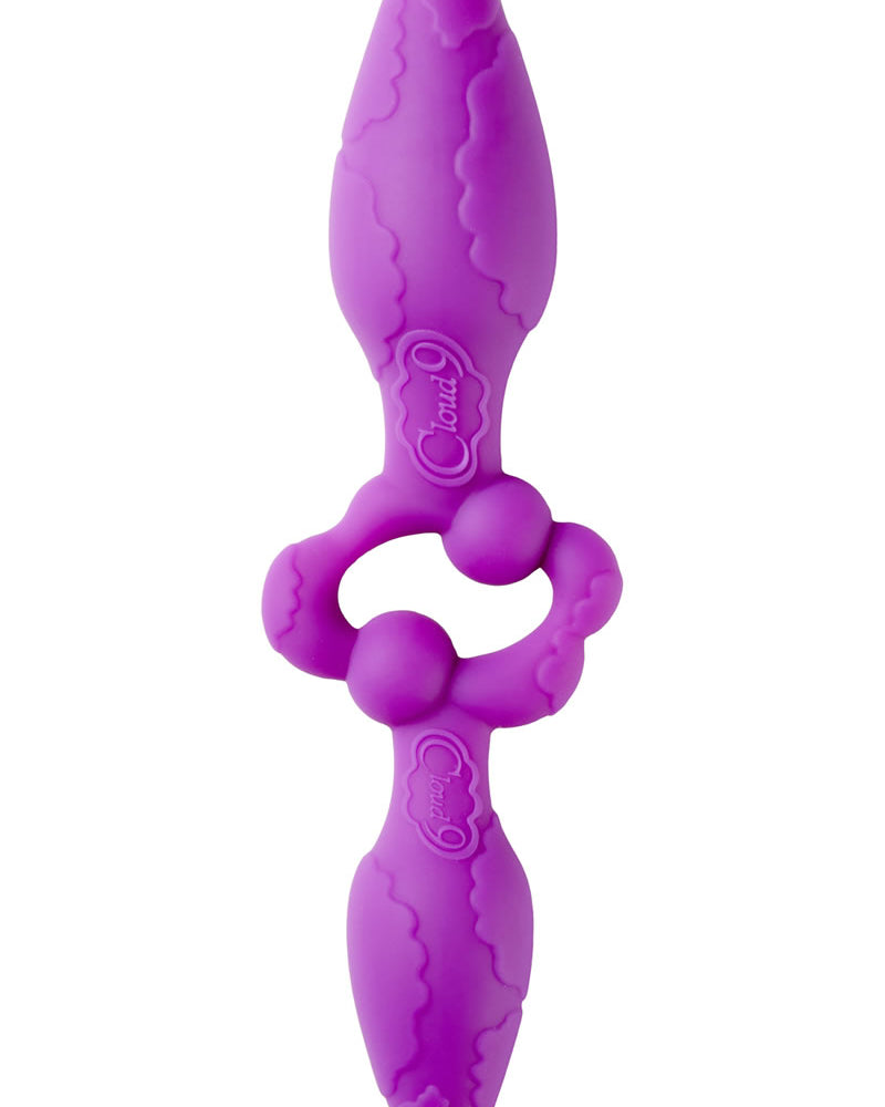Plug anal de silicona 2 en 1 Cloud 9 Pro Sensual Double Dare morado