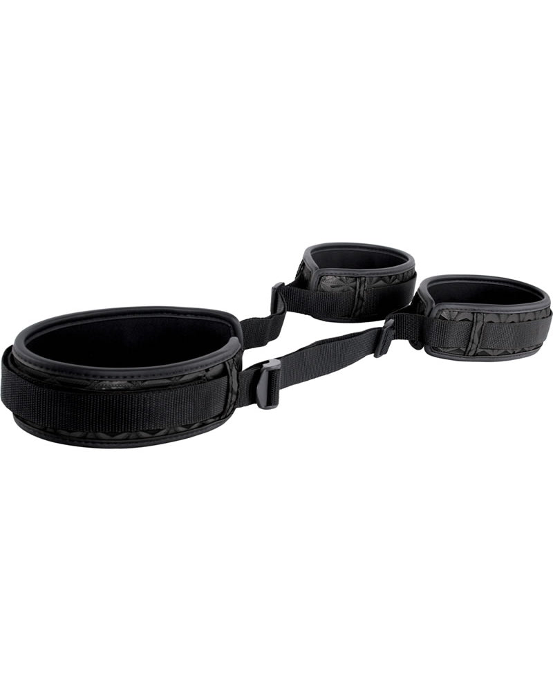 Arnés de vinilo Sinful Leg Up negro