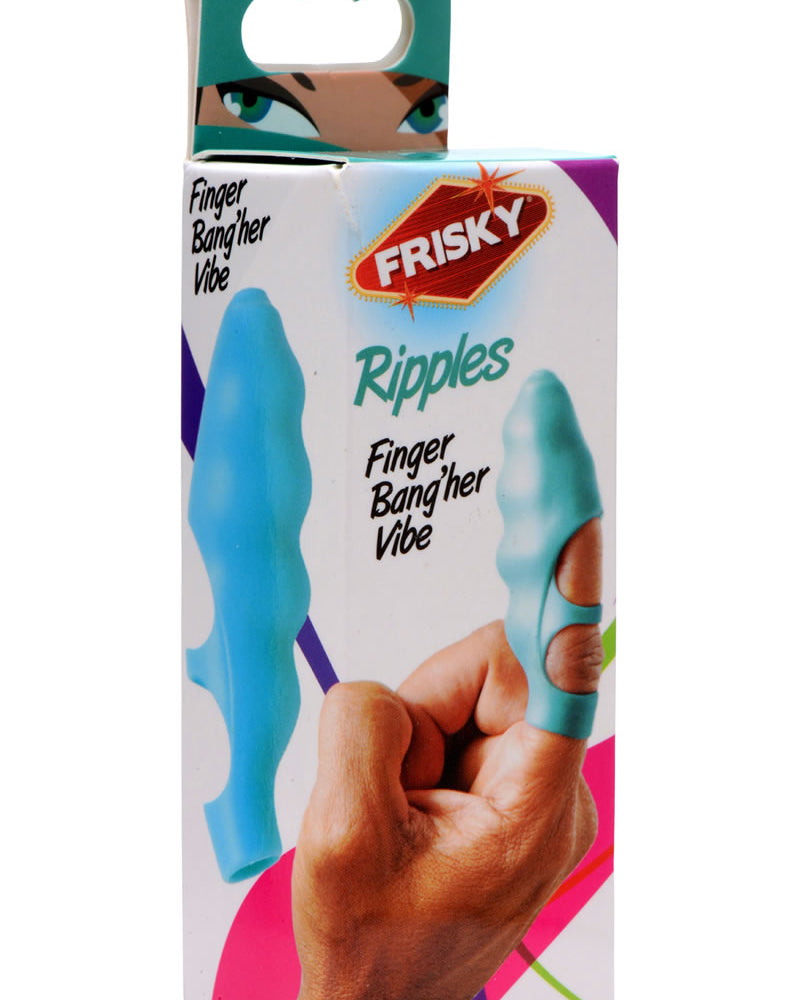 Frisky Ripples Finger Bang`her Vibe Silicone Teal