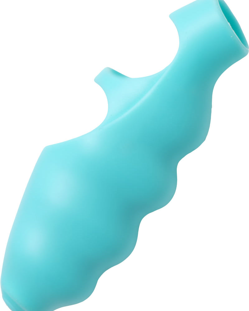 Frisky Ripples Finger Bang`her Vibe Silicone Teal