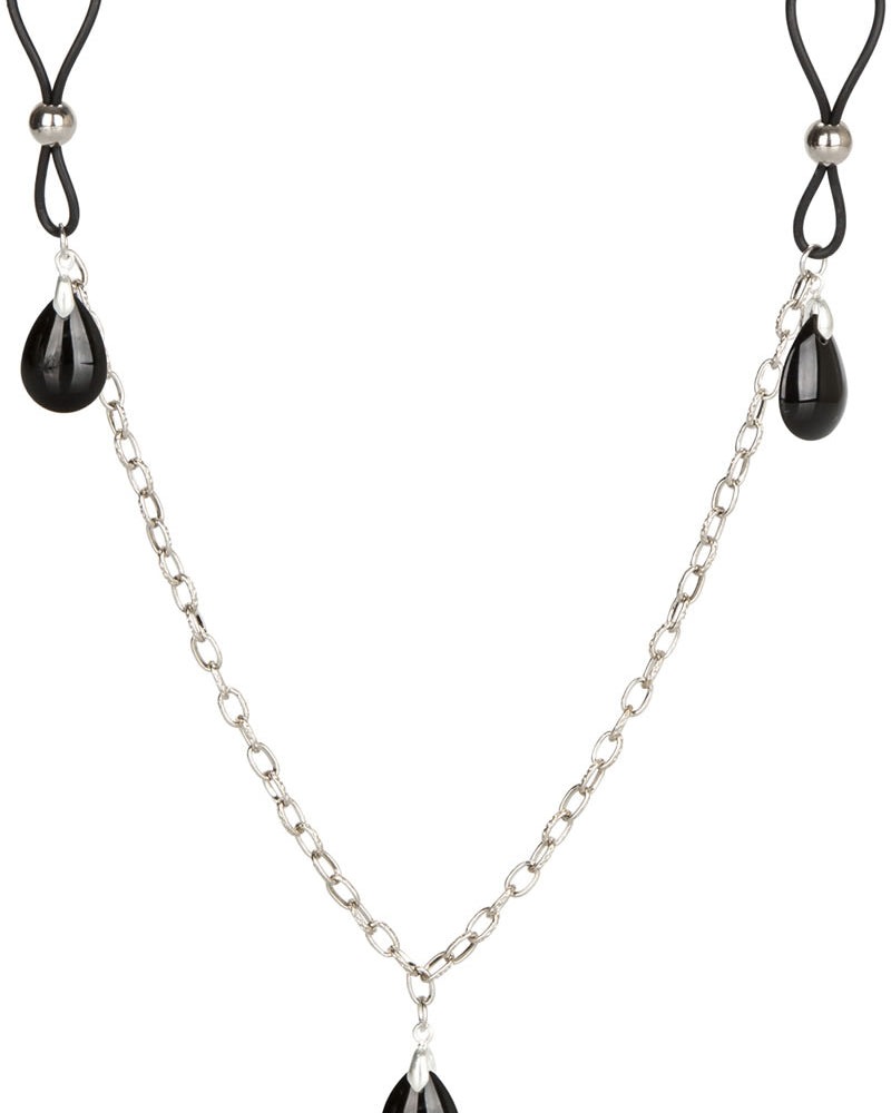 Cadena para pezones sin perforaciones Nipply Play, joyería de ónix